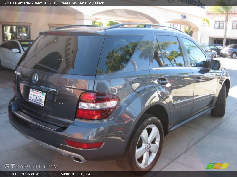 Steel Grey Metallic / Black 2010 Mercedes-Benz ML 350