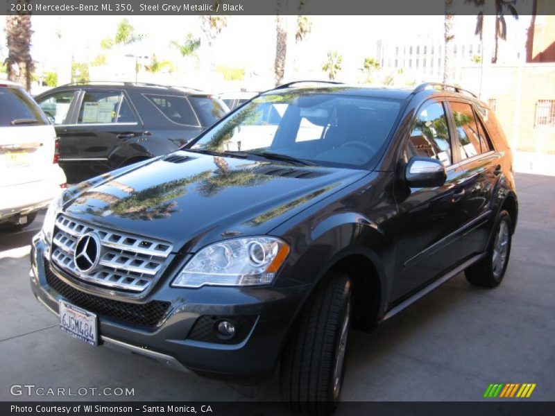 Steel Grey Metallic / Black 2010 Mercedes-Benz ML 350