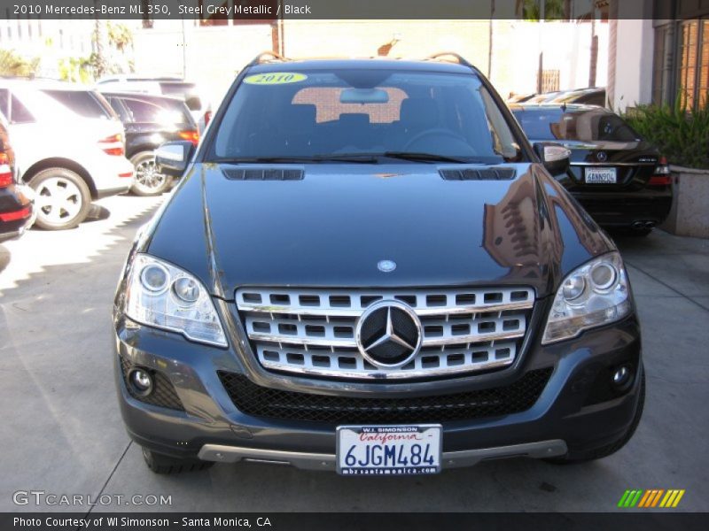 Steel Grey Metallic / Black 2010 Mercedes-Benz ML 350