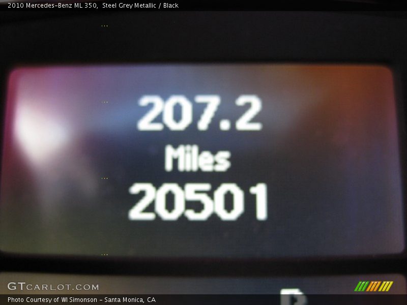 Steel Grey Metallic / Black 2010 Mercedes-Benz ML 350