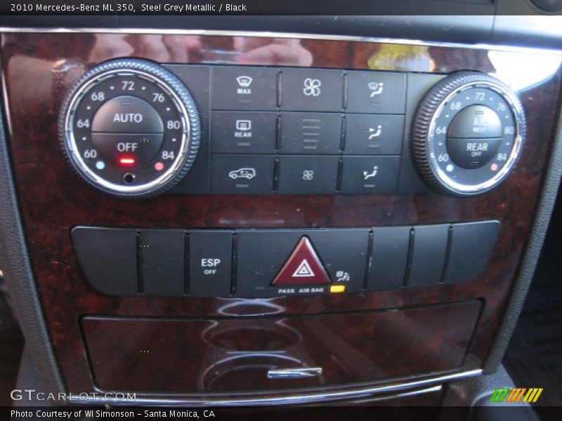 Steel Grey Metallic / Black 2010 Mercedes-Benz ML 350