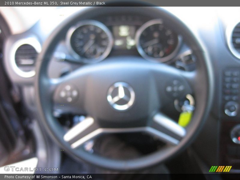 Steel Grey Metallic / Black 2010 Mercedes-Benz ML 350