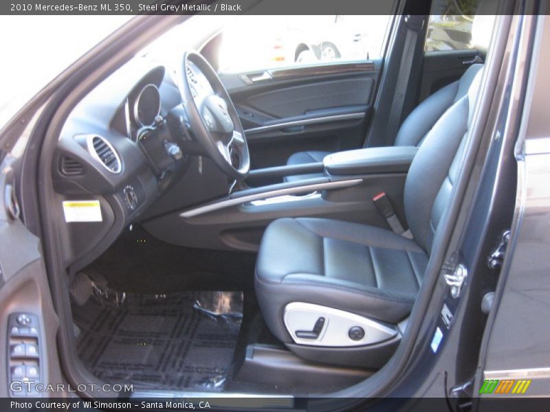 Steel Grey Metallic / Black 2010 Mercedes-Benz ML 350
