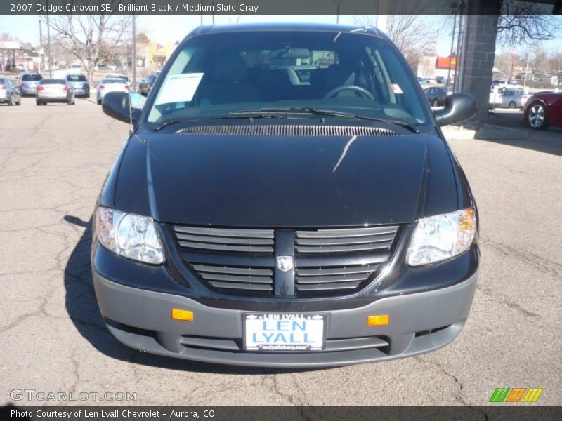 Brilliant Black / Medium Slate Gray 2007 Dodge Caravan SE