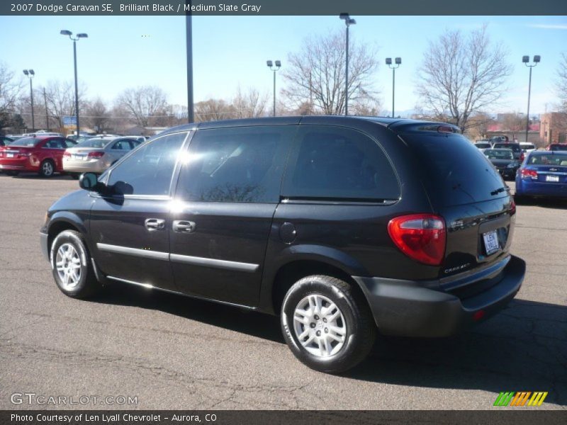 Brilliant Black / Medium Slate Gray 2007 Dodge Caravan SE