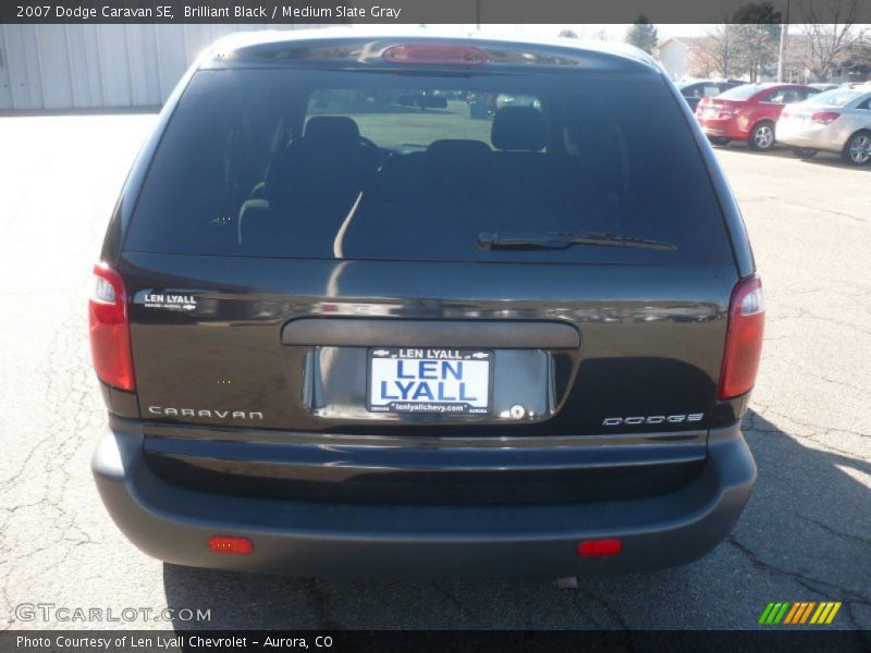 Brilliant Black / Medium Slate Gray 2007 Dodge Caravan SE