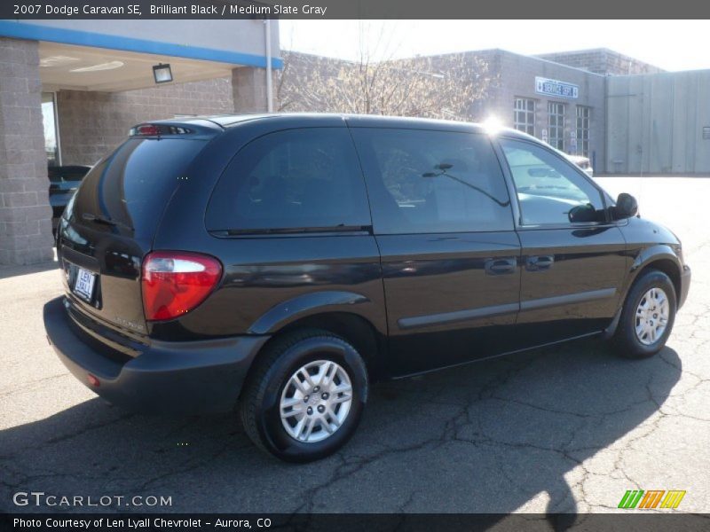 Brilliant Black / Medium Slate Gray 2007 Dodge Caravan SE