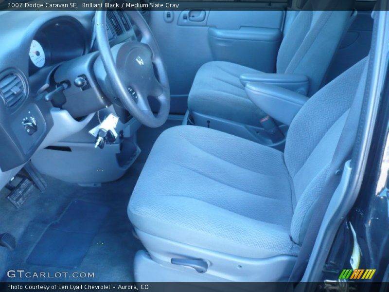 Brilliant Black / Medium Slate Gray 2007 Dodge Caravan SE