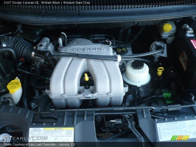Brilliant Black / Medium Slate Gray 2007 Dodge Caravan SE