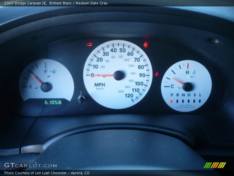 Brilliant Black / Medium Slate Gray 2007 Dodge Caravan SE