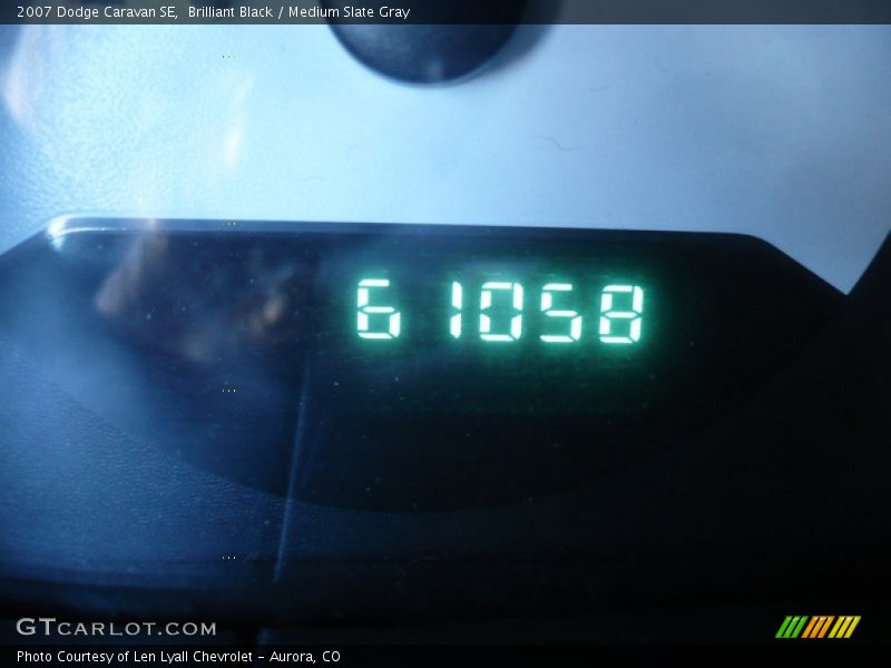 Brilliant Black / Medium Slate Gray 2007 Dodge Caravan SE