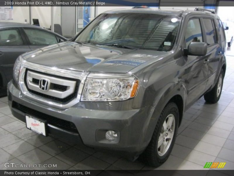 Nimbus Gray Metallic / Beige 2009 Honda Pilot EX-L 4WD