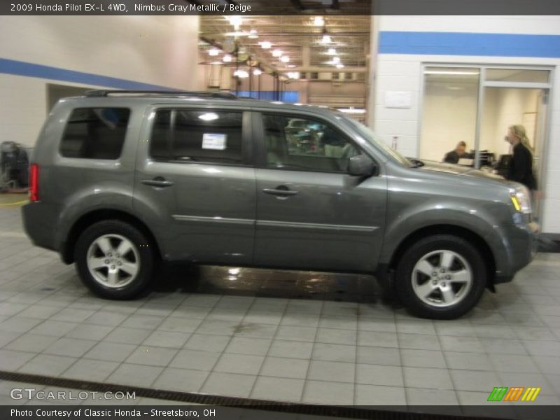 Nimbus Gray Metallic / Beige 2009 Honda Pilot EX-L 4WD