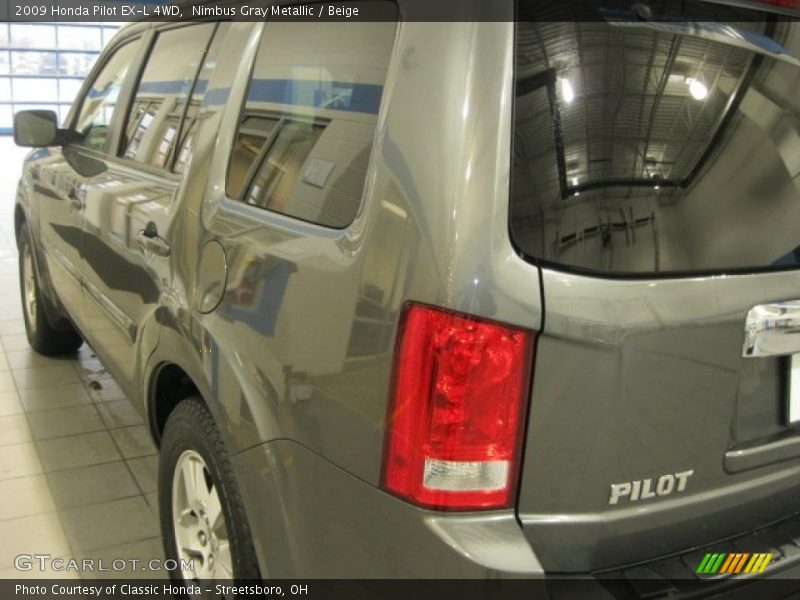 Nimbus Gray Metallic / Beige 2009 Honda Pilot EX-L 4WD