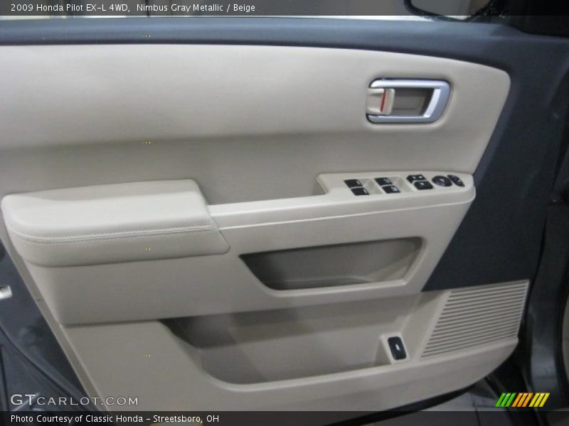 Nimbus Gray Metallic / Beige 2009 Honda Pilot EX-L 4WD