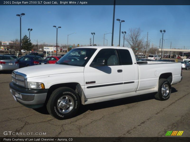 Bright White / Agate 2001 Dodge Ram 2500 SLT Quad Cab