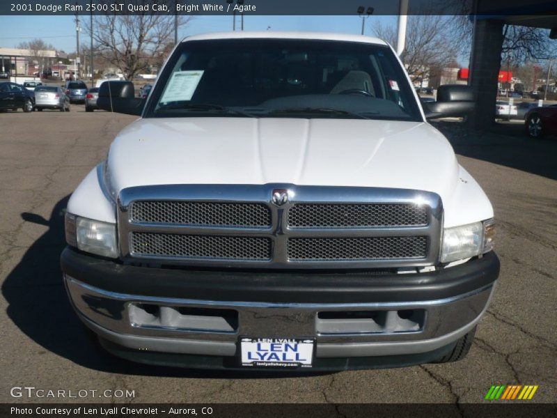 Bright White / Agate 2001 Dodge Ram 2500 SLT Quad Cab