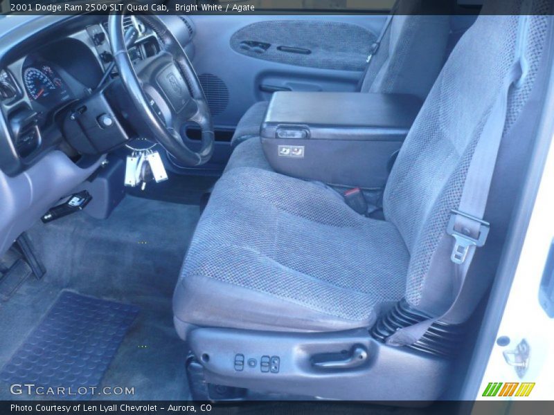 Bright White / Agate 2001 Dodge Ram 2500 SLT Quad Cab