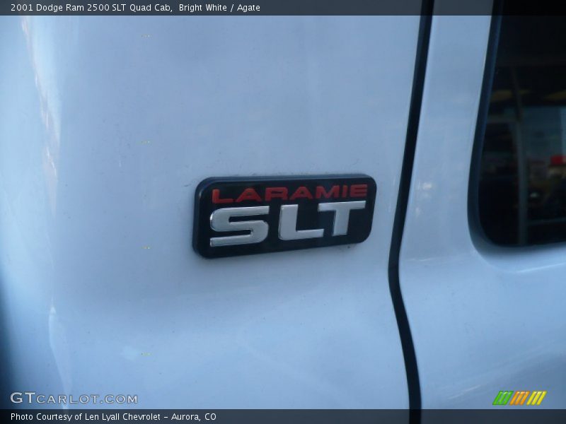 Bright White / Agate 2001 Dodge Ram 2500 SLT Quad Cab