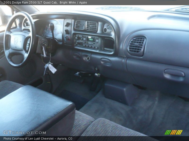 Bright White / Agate 2001 Dodge Ram 2500 SLT Quad Cab