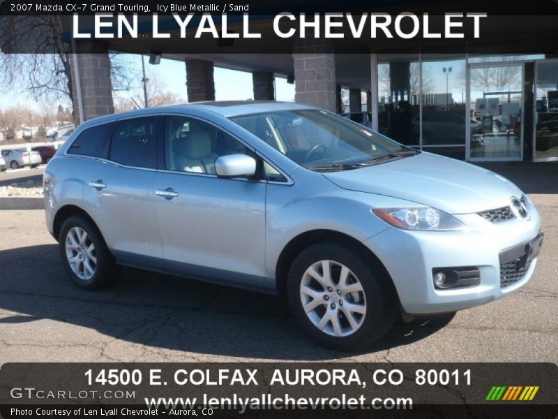 Icy Blue Metallic / Sand 2007 Mazda CX-7 Grand Touring
