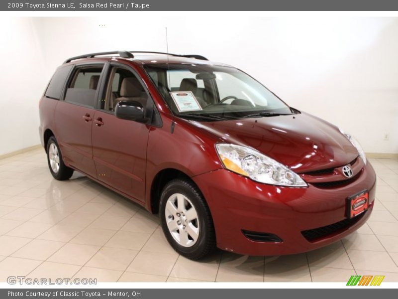 Salsa Red Pearl / Taupe 2009 Toyota Sienna LE