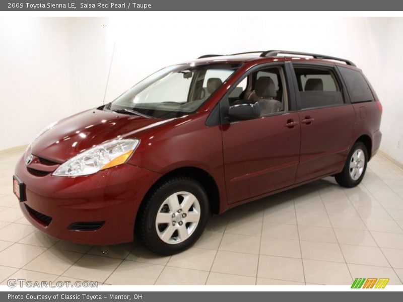 Salsa Red Pearl / Taupe 2009 Toyota Sienna LE
