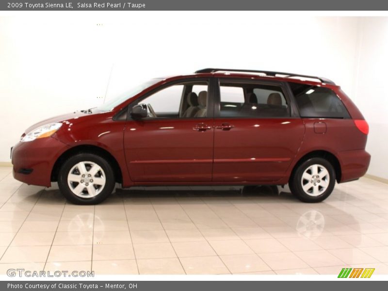 Salsa Red Pearl / Taupe 2009 Toyota Sienna LE