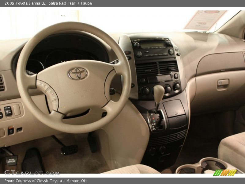 Salsa Red Pearl / Taupe 2009 Toyota Sienna LE