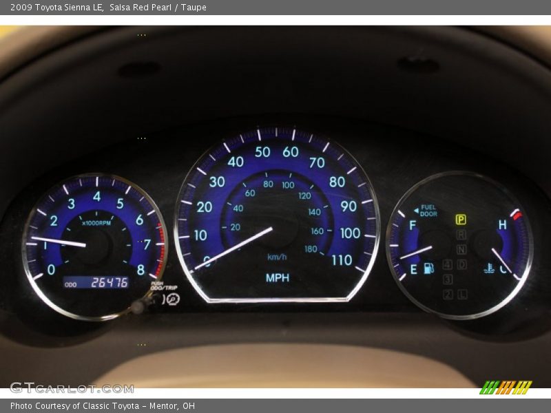 Salsa Red Pearl / Taupe 2009 Toyota Sienna LE