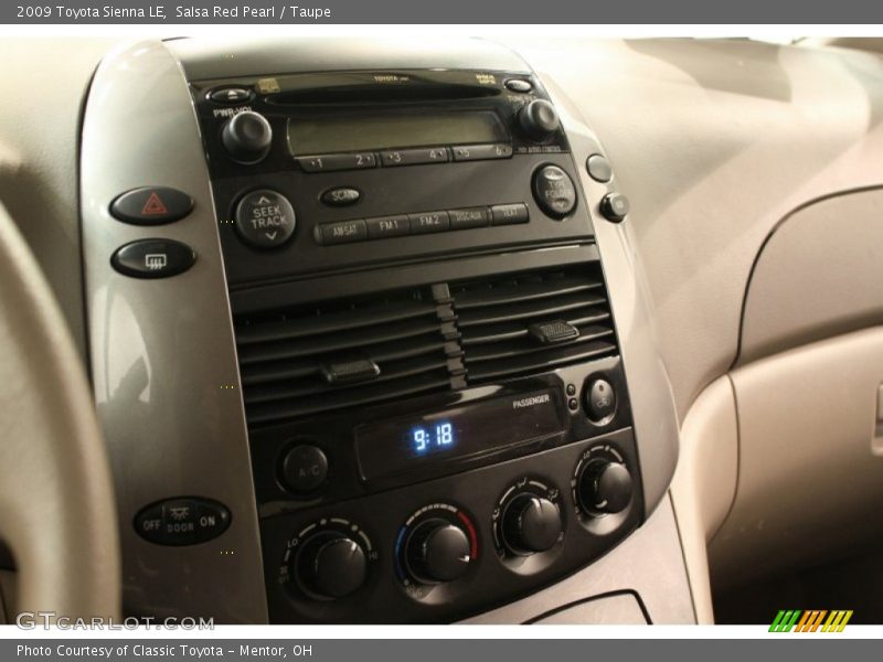 Salsa Red Pearl / Taupe 2009 Toyota Sienna LE