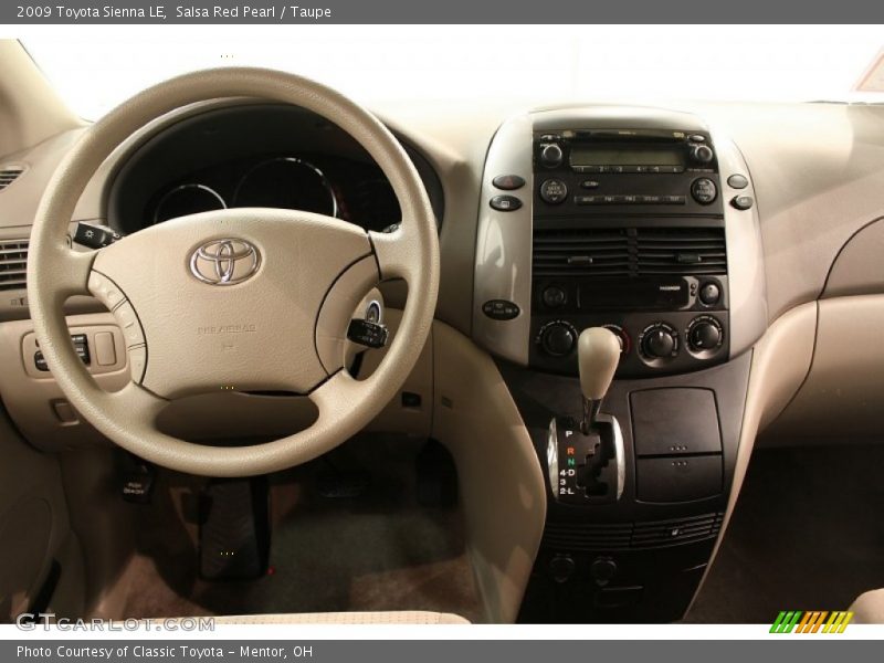 Salsa Red Pearl / Taupe 2009 Toyota Sienna LE