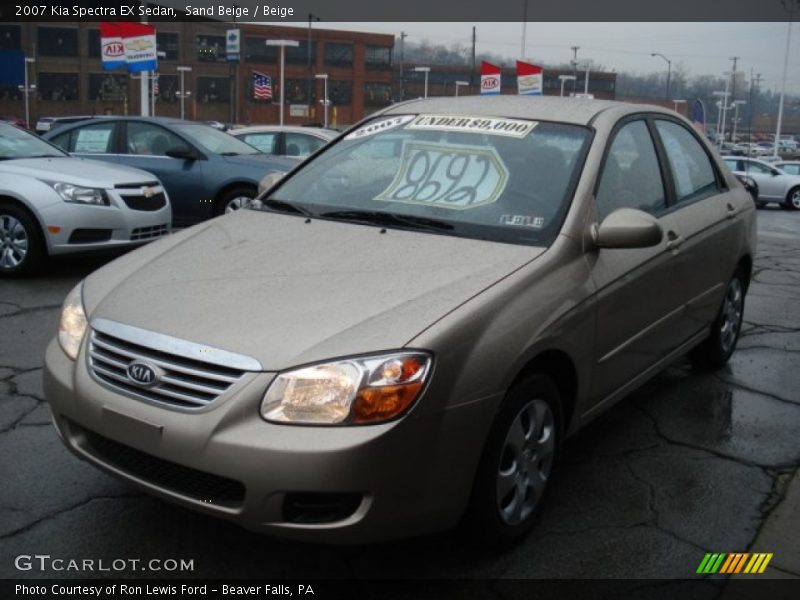 Sand Beige / Beige 2007 Kia Spectra EX Sedan