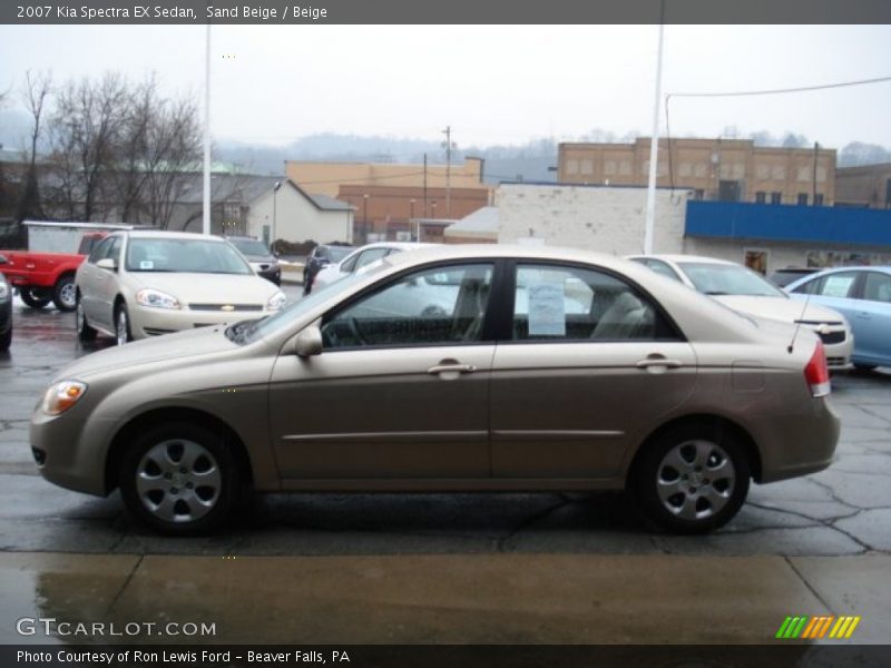 Sand Beige / Beige 2007 Kia Spectra EX Sedan