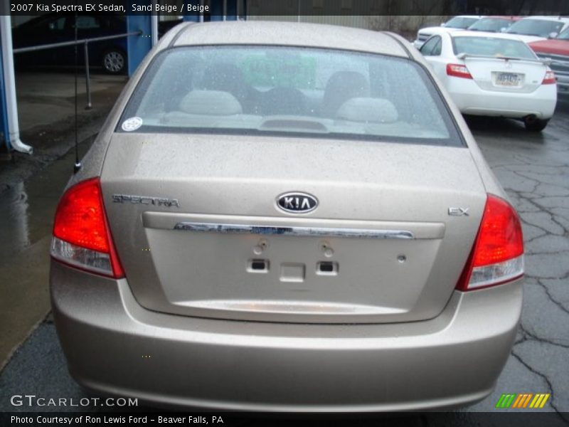 Sand Beige / Beige 2007 Kia Spectra EX Sedan