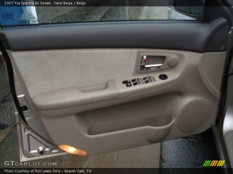 Sand Beige / Beige 2007 Kia Spectra EX Sedan