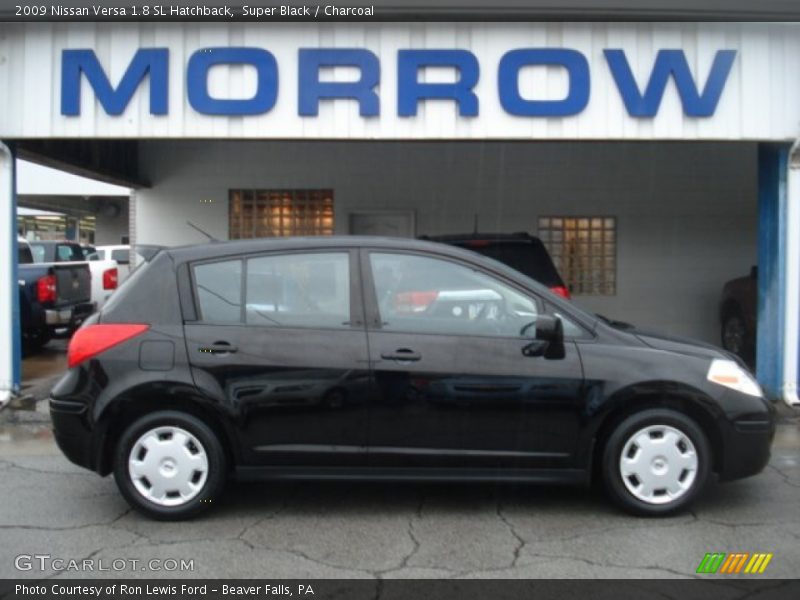 Super Black / Charcoal 2009 Nissan Versa 1.8 SL Hatchback