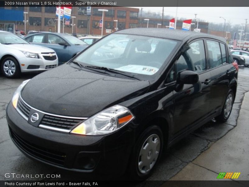 Super Black / Charcoal 2009 Nissan Versa 1.8 SL Hatchback