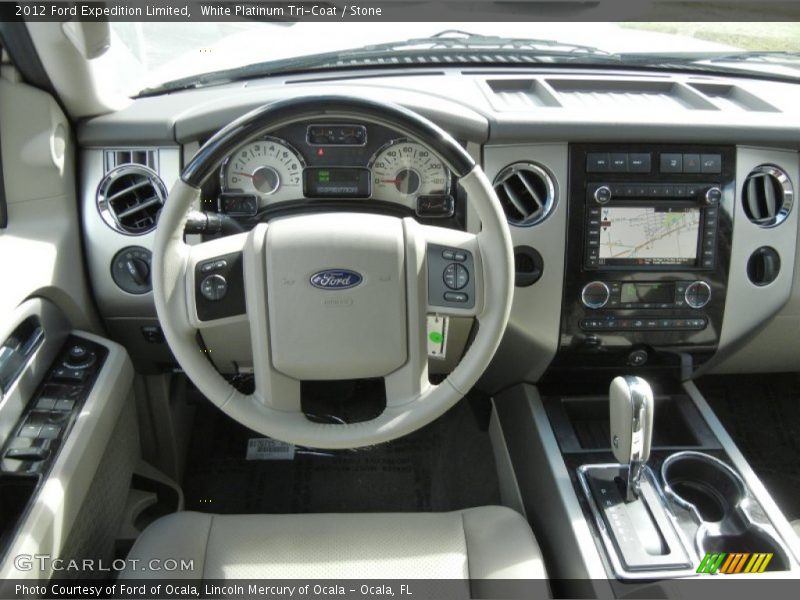 White Platinum Tri-Coat / Stone 2012 Ford Expedition Limited