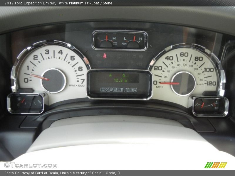 White Platinum Tri-Coat / Stone 2012 Ford Expedition Limited
