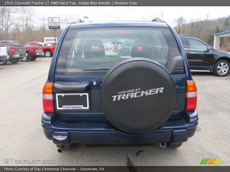 Indigo Blue Metallic / Medium Gray 2003 Chevrolet Tracker LT 4WD Hard Top