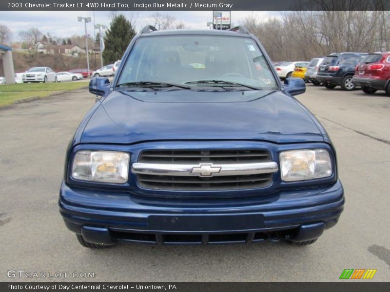 Indigo Blue Metallic / Medium Gray 2003 Chevrolet Tracker LT 4WD Hard Top