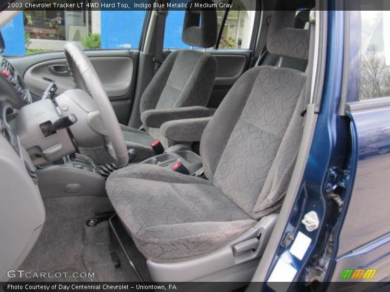 Indigo Blue Metallic / Medium Gray 2003 Chevrolet Tracker LT 4WD Hard Top