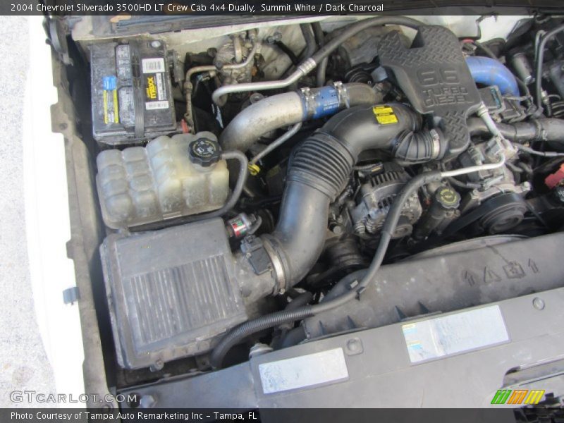 Summit White / Dark Charcoal 2004 Chevrolet Silverado 3500HD LT Crew Cab 4x4 Dually