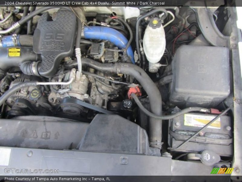 Summit White / Dark Charcoal 2004 Chevrolet Silverado 3500HD LT Crew Cab 4x4 Dually