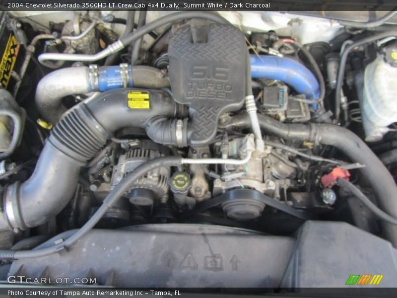 Summit White / Dark Charcoal 2004 Chevrolet Silverado 3500HD LT Crew Cab 4x4 Dually