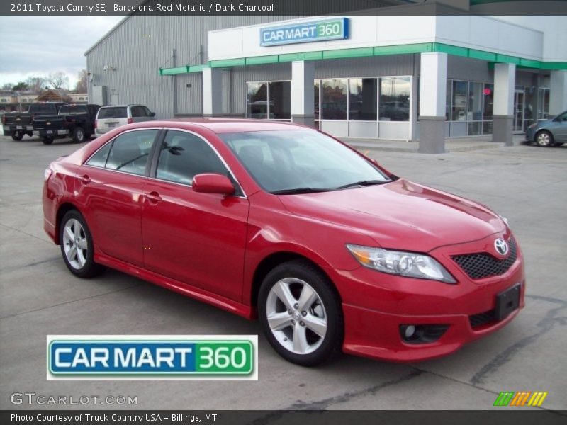 Barcelona Red Metallic / Dark Charcoal 2011 Toyota Camry SE
