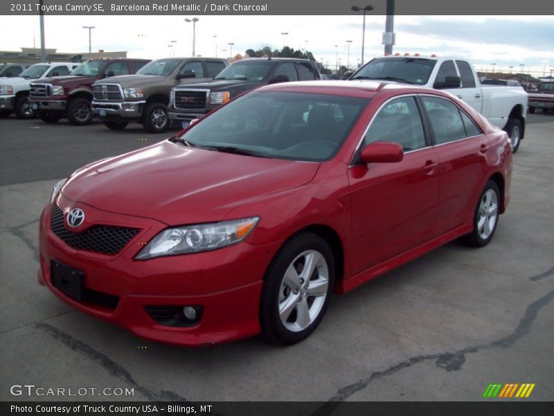 Barcelona Red Metallic / Dark Charcoal 2011 Toyota Camry SE