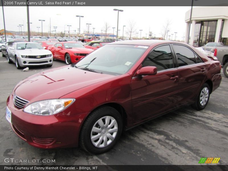 Salsa Red Pearl / Taupe 2006 Toyota Camry LE