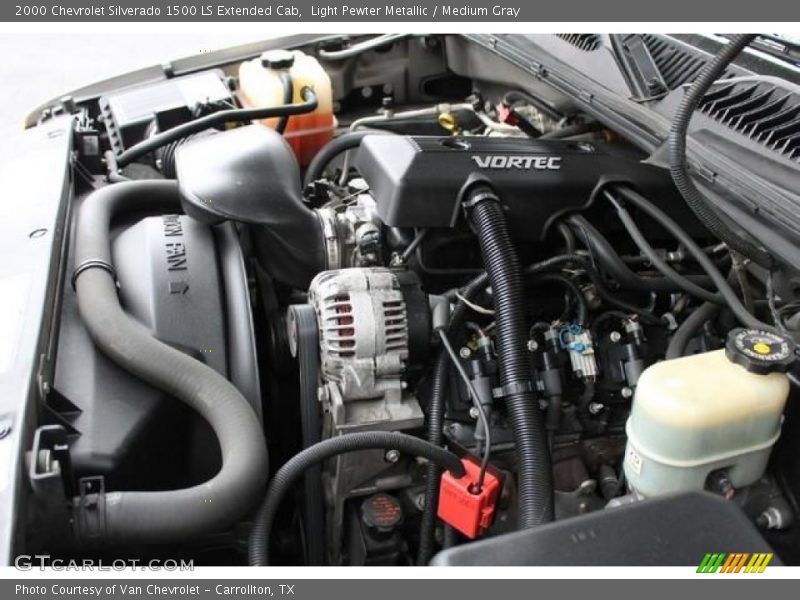 Light Pewter Metallic / Medium Gray 2000 Chevrolet Silverado 1500 LS Extended Cab